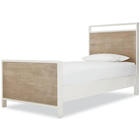 Twin Panel Bed with Block Feet